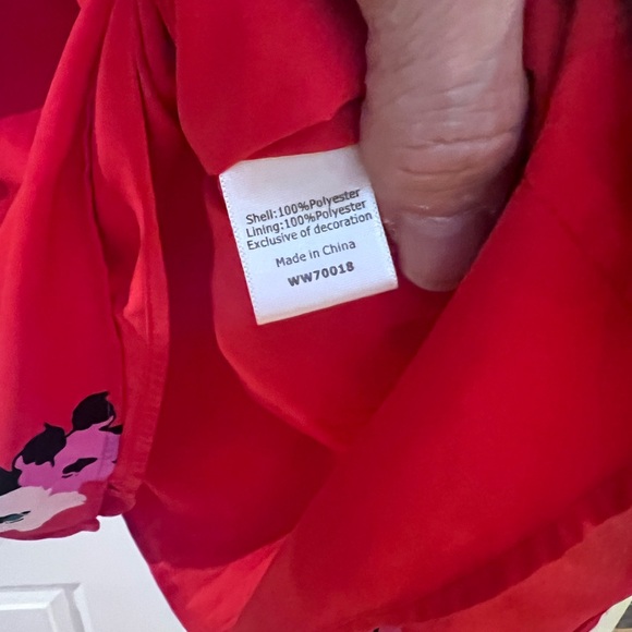 Ladies Size Small 41 Hawthorn Red Floral Dress GUC - Picture 4 of 7